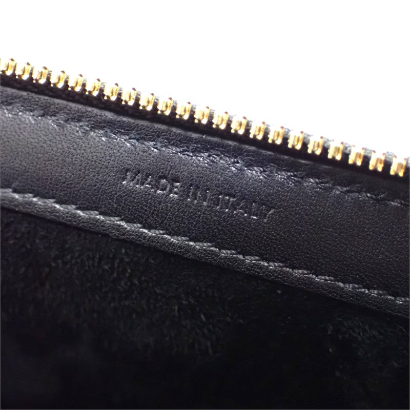 セリーヌ CELINE スモールドクターポーチ L106N3R32.38NO 2WAYバッグ ショルダーバッグ カーフ ブラック ゴールド金具 レディース【中古】【Aランク】