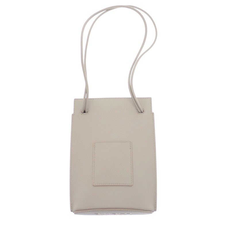 ロエベ LOEWE ペブルダイスポケット CPBPR12X01 ショルダーバッグ カーフ グレー ゴールド金具 レディース【中古】【Aランク】