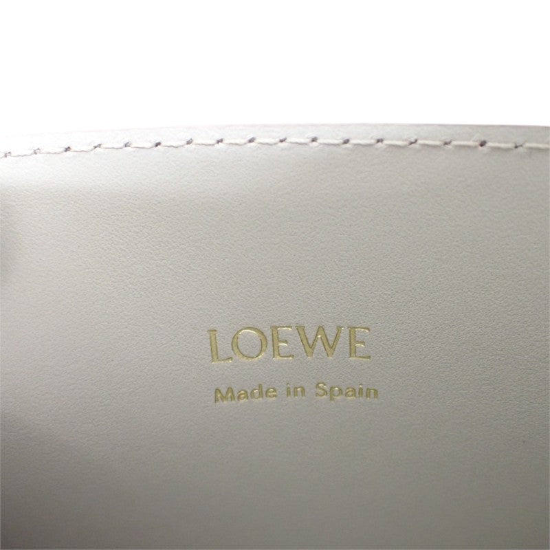 ロエベ LOEWE ペブルダイスポケット CPBPR12X01 ショルダーバッグ カーフ グレー ゴールド金具 レディース【中古】【Aランク】