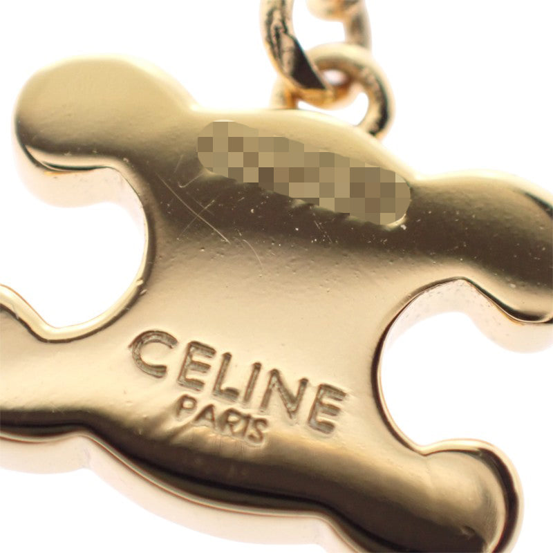 セリーヌ CELINE トリオンフ ラインストーン ロングピアス 460NB6BCZ.35OR ピアス メタル ゴールド レディース【中古】【ABランク】