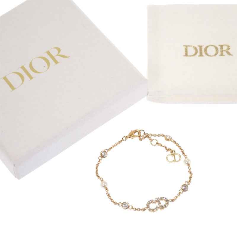 ディオール Dior Clair D Lune B3106WOMZI_D301 ブレスレット メタル フェイクパール クリスタル ゴールド レディース【中古】【Aランク】