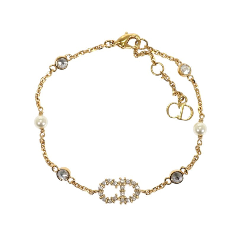 ディオール Dior Clair D Lune B3106WOMZI_D301 ブレスレット メタル フェイクパール クリスタル ゴールド レディース【中古】【Aランク】