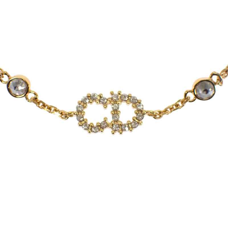 ディオール Dior Clair D Lune B3106WOMZI_D301 ブレスレット メタル フェイクパール クリスタル ゴールド レディース【中古】【Aランク】