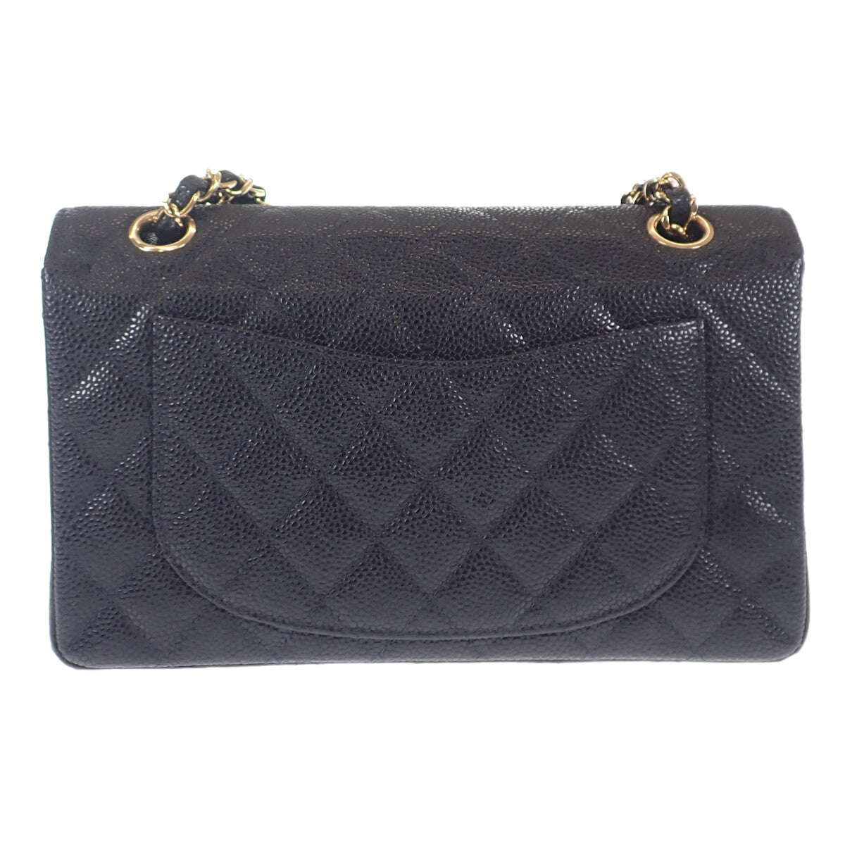 シャネル CHANEL クラシック スモール A01113 ショルダーバッグ キャビアスキン ブラック ゴールド金具 レディース【中古】【ABランク】