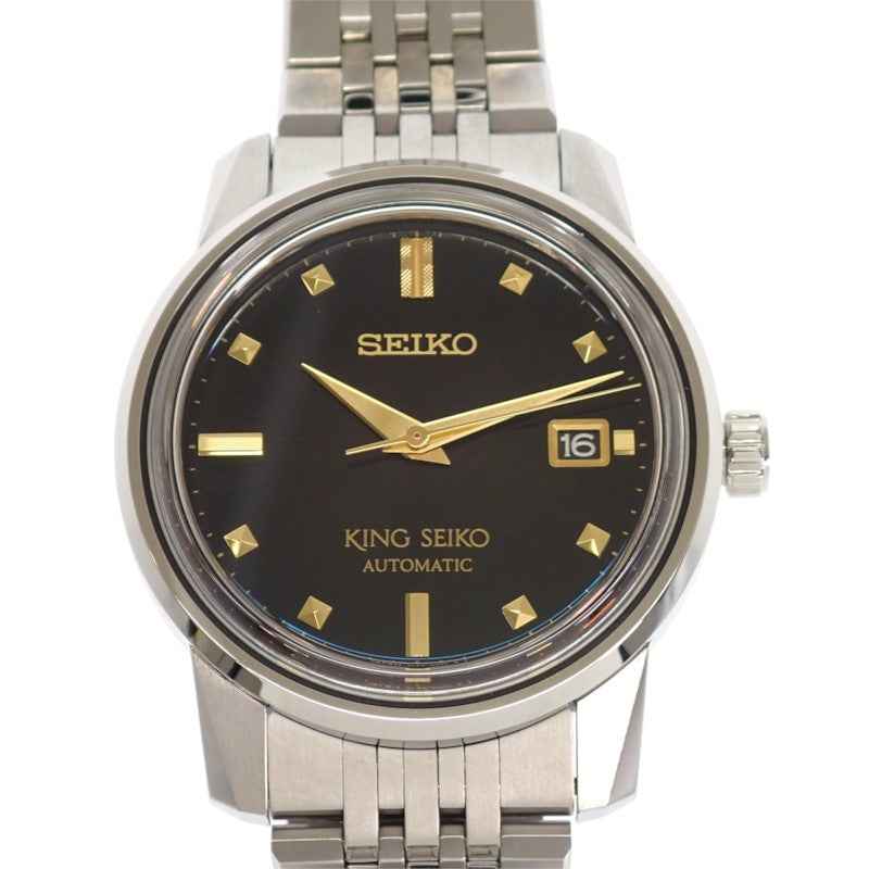 セイコー SEIKO キングセイコーBEAMS限定 50周年記念限定モデル SDKA025 腕時計 ステンレススチール ブラック 自動巻き ブラック文字盤 メンズ【中古】【Aランク】