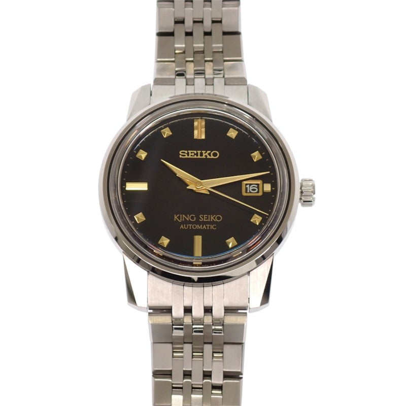 セイコー SEIKO キングセイコーBEAMS限定 50周年記念限定モデル SDKA025 腕時計 ステンレススチール ブラック 自動巻き ブラック文字盤 メンズ【中古】【Aランク】