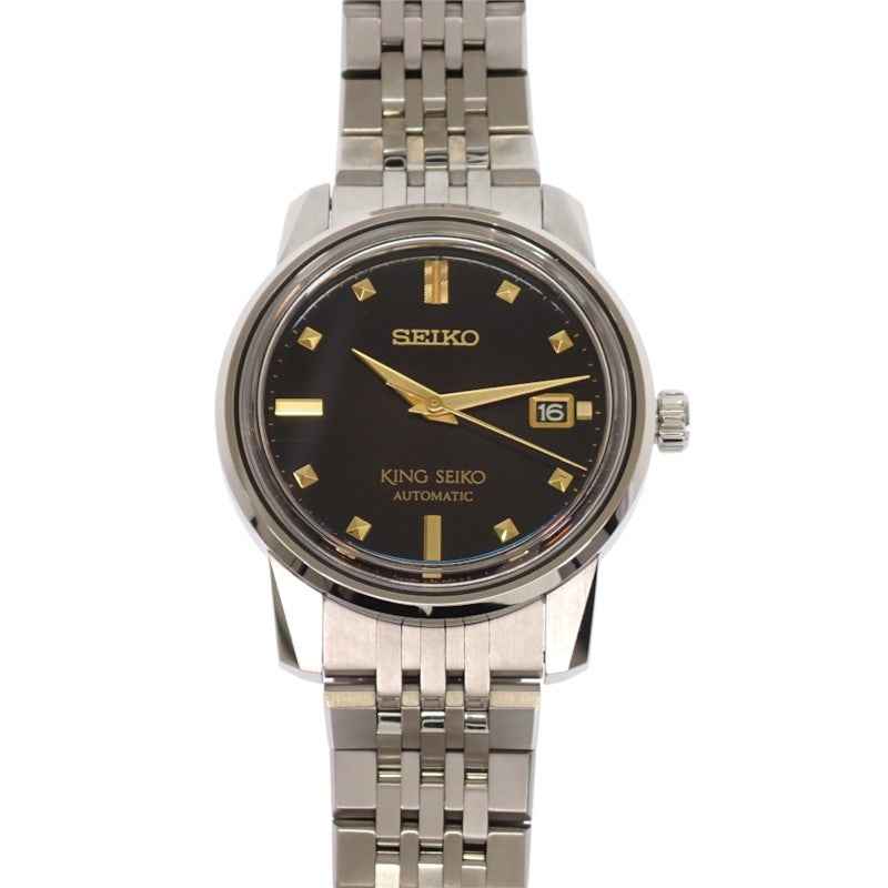 セイコー SEIKO キングセイコーBEAMS限定 50周年記念限定モデル SDKA025 腕時計 ステンレススチール ブラック 自動巻き ブラック文字盤 メンズ【中古】【Aランク】