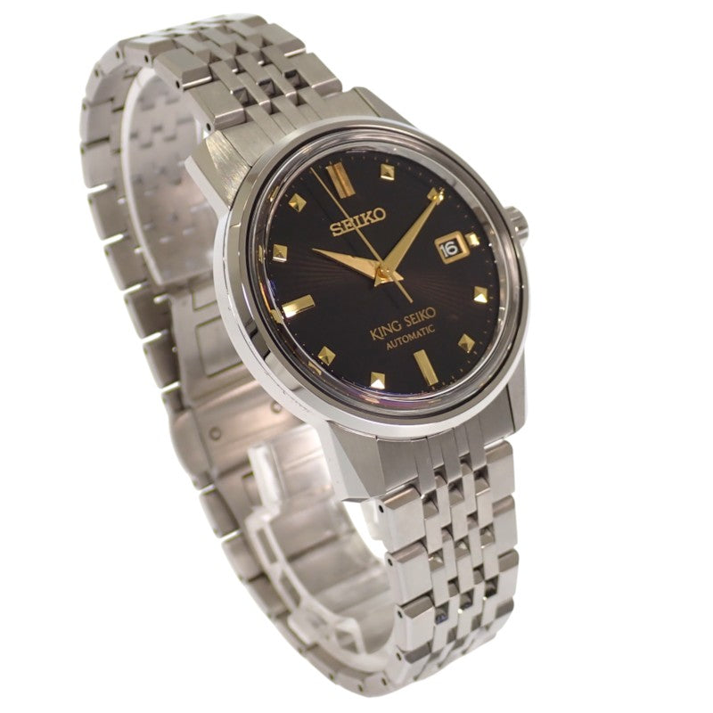 セイコー SEIKO キングセイコーBEAMS限定 50周年記念限定モデル SDKA025 腕時計 ステンレススチール ブラック 自動巻き ブラック文字盤 メンズ【中古】【Aランク】
