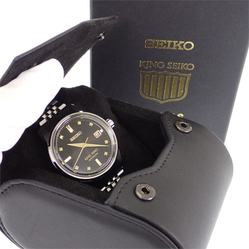 セイコー SEIKO キングセイコーBEAMS限定 50周年記念限定モデル SDKA025 腕時計 ステンレススチール ブラック 自動巻き ブラック文字盤 メンズ【中古】【Aランク】