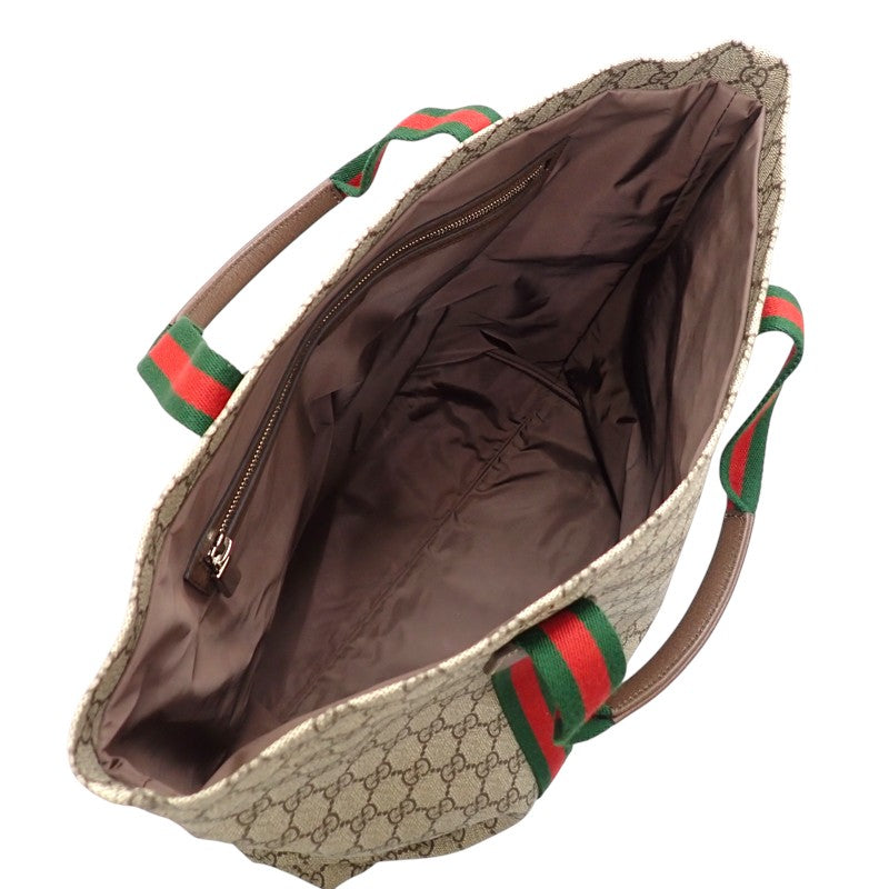 グッチ GUCCI テンダーミディアム 763287 トートバッグ ポリウレタン ベージュ シルバー金具 メンズ レディース【中古】【Aランク】