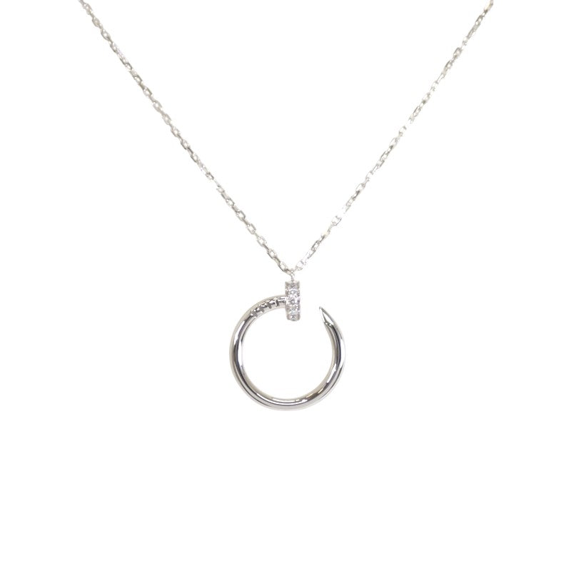 カルティエ CARTIER ジュストアンクル ペンダント B3046900/B7224897 ネックレス K18ホワイトゴールド ダイヤモンド レディース【中古】【Aランク】