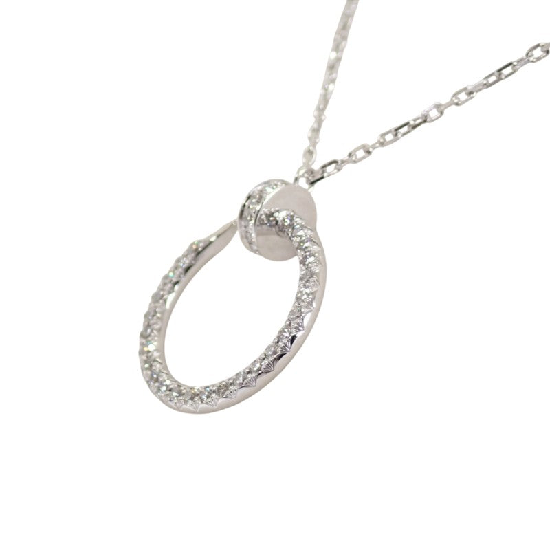 カルティエ CARTIER ジュストアンクル ペンダント B3046900/B7224897 ネックレス K18ホワイトゴールド ダイヤモンド レディース【中古】【Aランク】