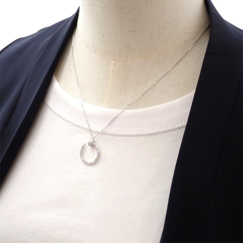 カルティエ CARTIER ジュストアンクル ペンダント B3046900/B7224897 ネックレス K18ホワイトゴールド ダイヤモンド レディース【中古】【Aランク】