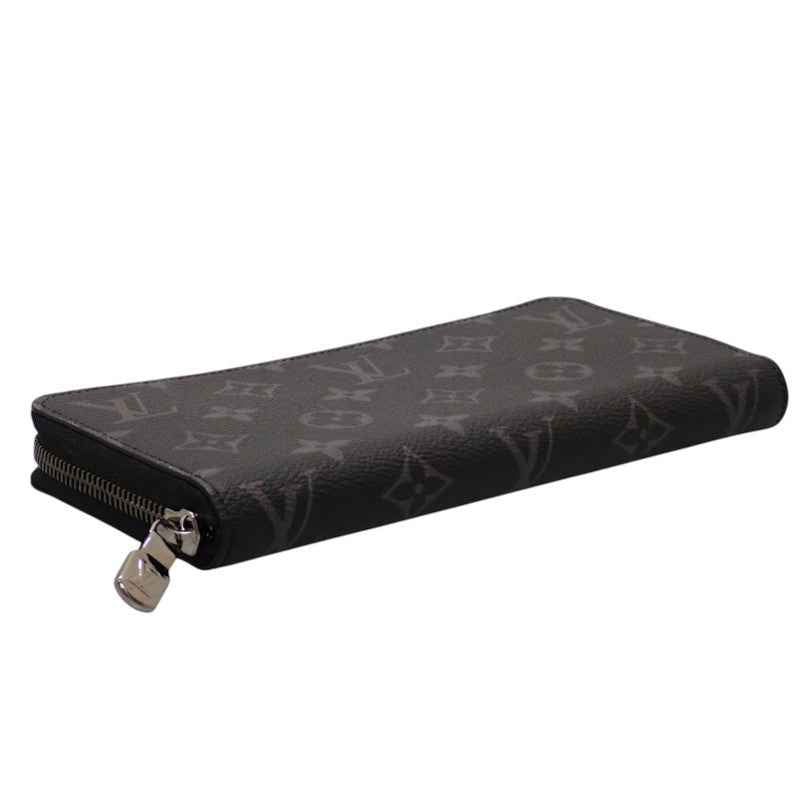 ルイヴィトン LOUIS VUITTON ジッピーウォレット・ホリゾンタル M11611 モノグラムエクリプス 長財布 モノグラム・エクリプス キャンバス ブラック メンズ【中古】【Sランク】