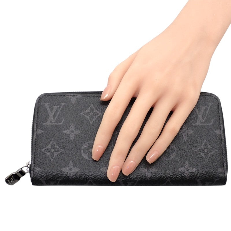ルイヴィトン LOUIS VUITTON ジッピーウォレット・ホリゾンタル M11611 モノグラムエクリプス 長財布 モノグラム・エクリプス キャンバス ブラック メンズ【中古】【Sランク】