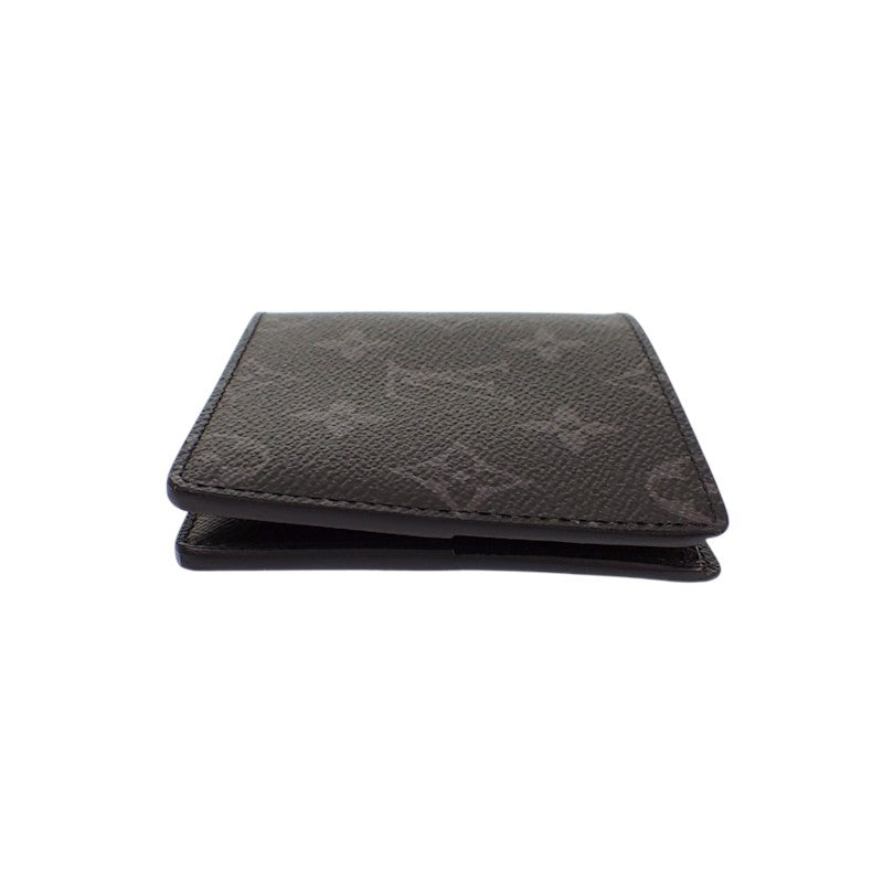 ルイヴィトン LOUIS VUITTON ポルトフォイユ・スレンダー M62294 二つ折り財布 モノグラムエクリプス ブラック メンズ【中古】【Sランク】