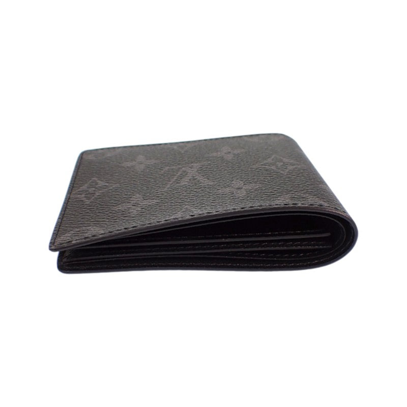 ルイヴィトン LOUIS VUITTON ポルトフォイユ・スレンダー M62294 二つ折り財布 モノグラムエクリプス ブラック メンズ【中古】【Sランク】