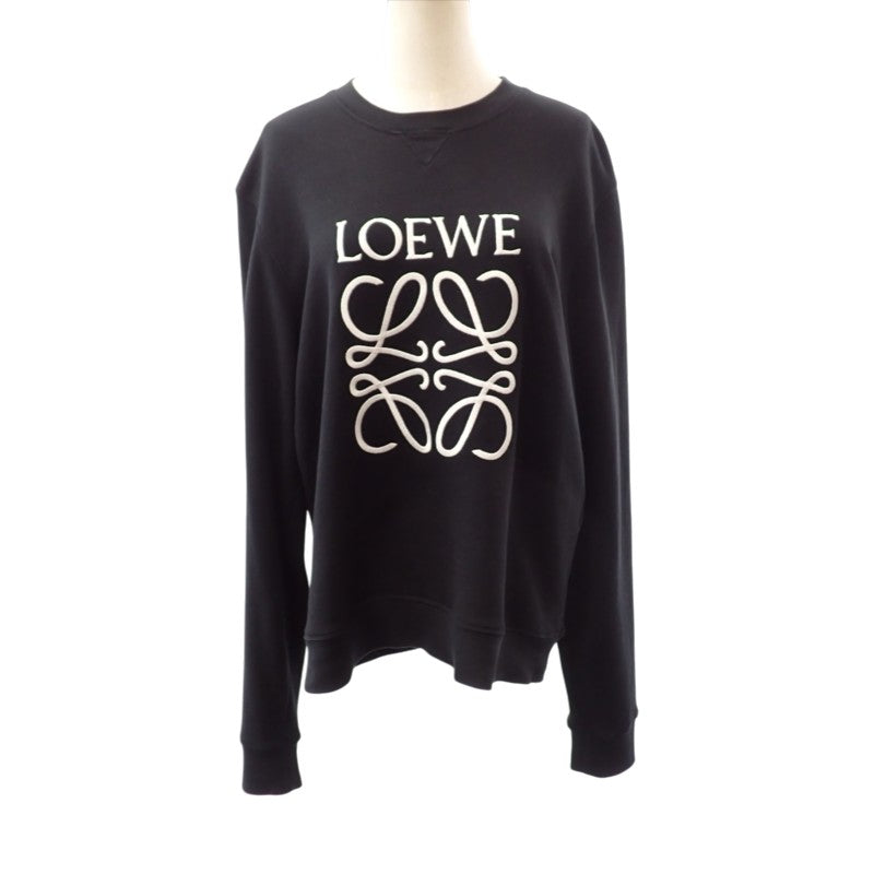 ロエベ LOEWE ロゴ アナグラム シャツ XL H61694100F スウェット コットン ブラック メンズ【中古】【ABランク】