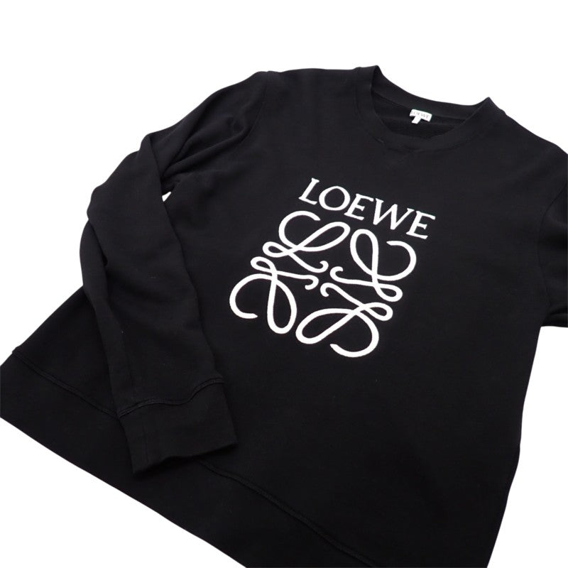 ロエベ LOEWE ロゴ アナグラム シャツ XL H61694100F スウェット コットン ブラック メンズ【中古】【ABランク】
