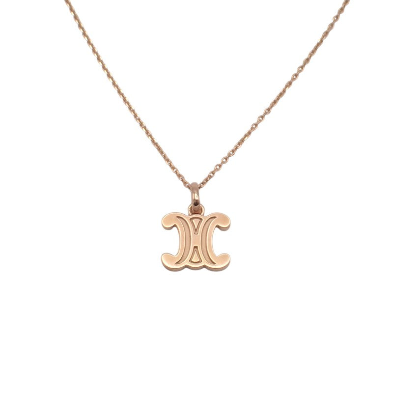 セリーヌ CELINE トリオンフ ネックレス K18ピンクゴールド ゴールド ダイヤモンド レディース【中古】【Aランク】