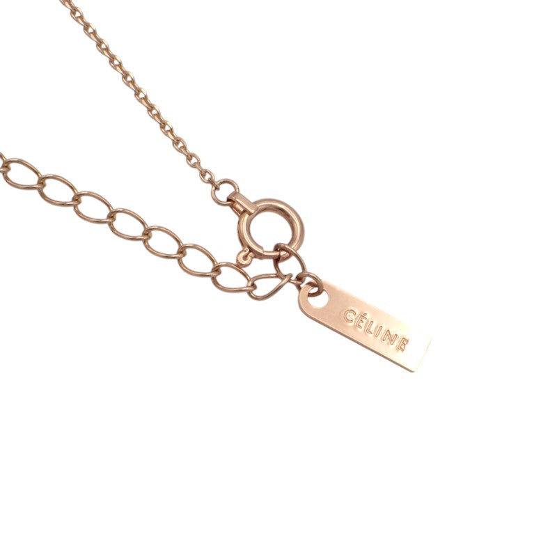 セリーヌ CELINE トリオンフ ネックレス K18ピンクゴールド ゴールド ダイヤモンド レディース【中古】【Aランク】