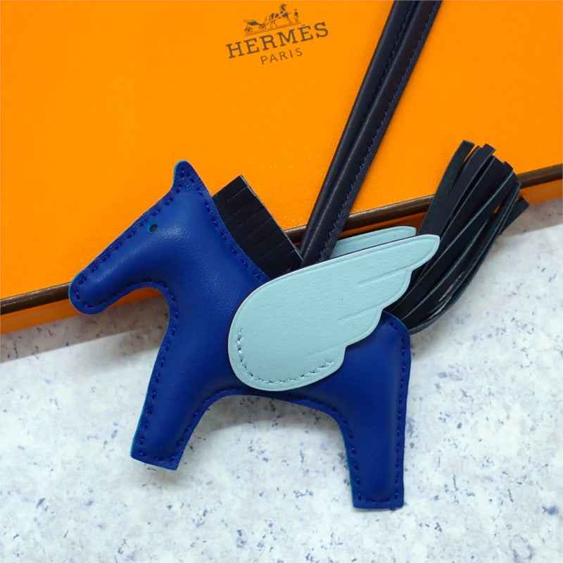エルメス HERMES ロデオチャーム ペガサス バッグチャーム スイフト ブルータイ ブルーニュイ セレステ レディース メンズ【中古】【Aランク】