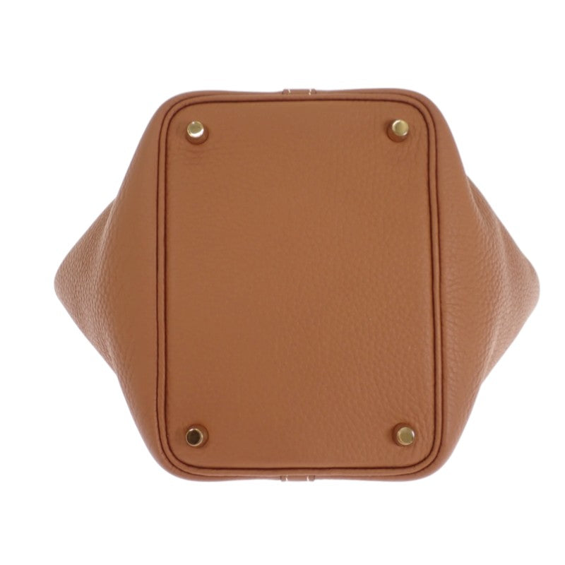 エルメス HERMES ピコタンロックPM ハンドバッグ トリヨンクレマンス ブラウン ゴールド金具 レディース【中古】【Aランク】