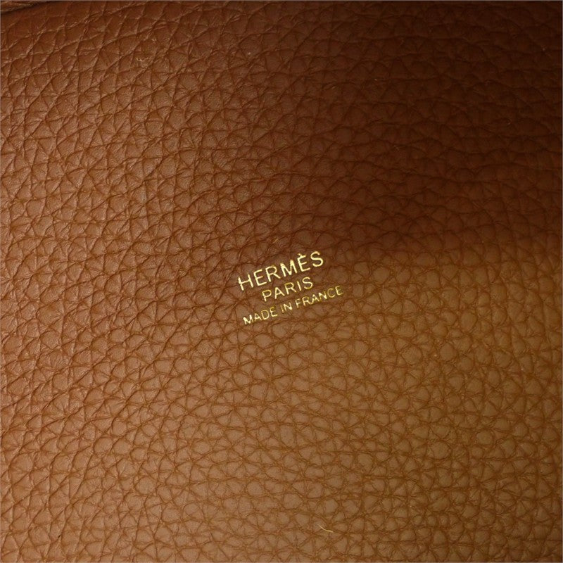 エルメス HERMES ピコタンロックPM ハンドバッグ トリヨンクレマンス ブラウン ゴールド金具 レディース【中古】【Aランク】
