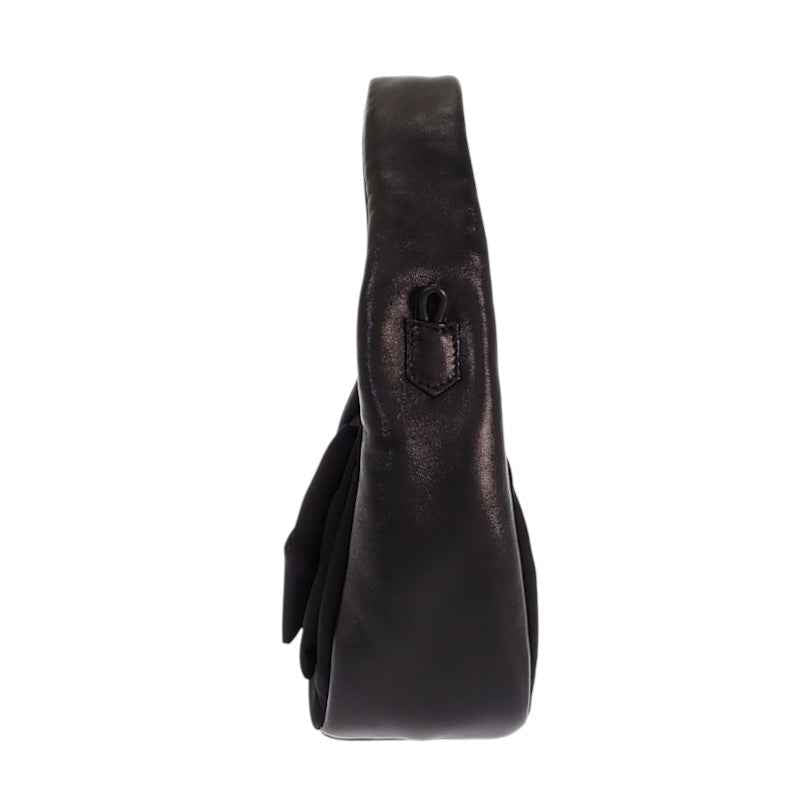 プラダ PRADA リボン ミニ 1BC241_RP0C_F0002_V_OXO 2WAYバッグ レザー ナイロン ブラック ゴールド金具 レディース【中古】【Aランク】
