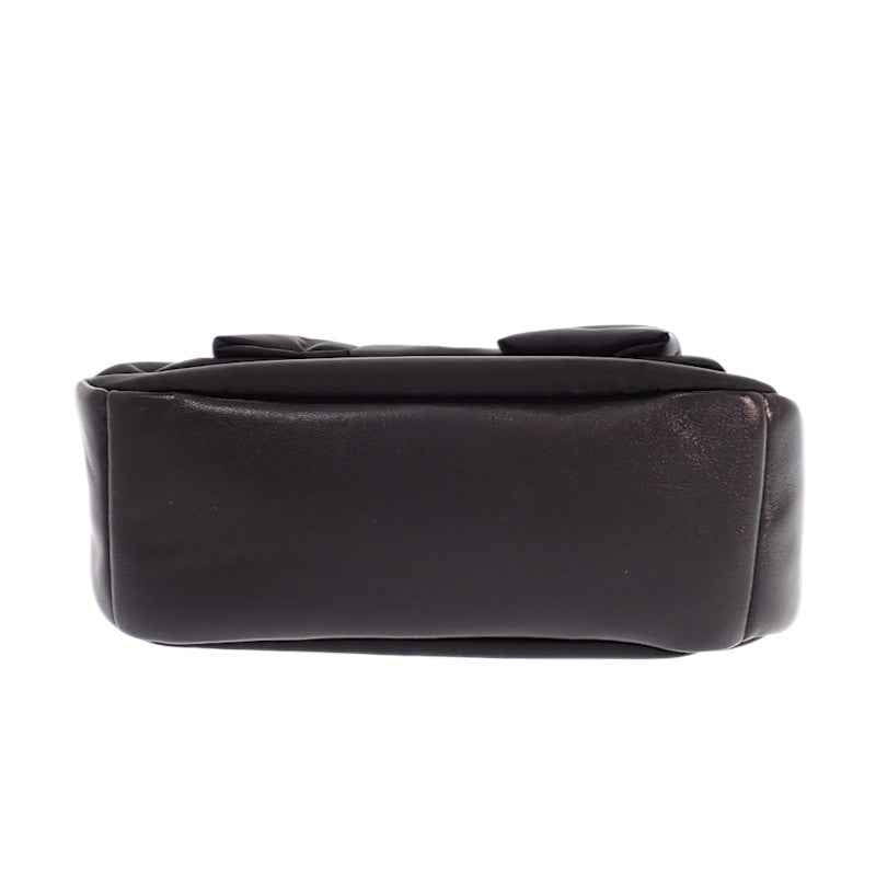 プラダ PRADA リボン ミニ 1BC241_RP0C_F0002_V_OXO 2WAYバッグ レザー ナイロン ブラック ゴールド金具 レディース【中古】【Aランク】