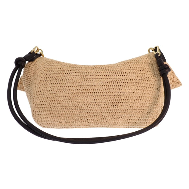 ロエベ LOEWE オラバッグ AP22P22X05 2WAYバッグ ラフィア ベージュ ゴールド金具 レディース【中古】【Aランク】