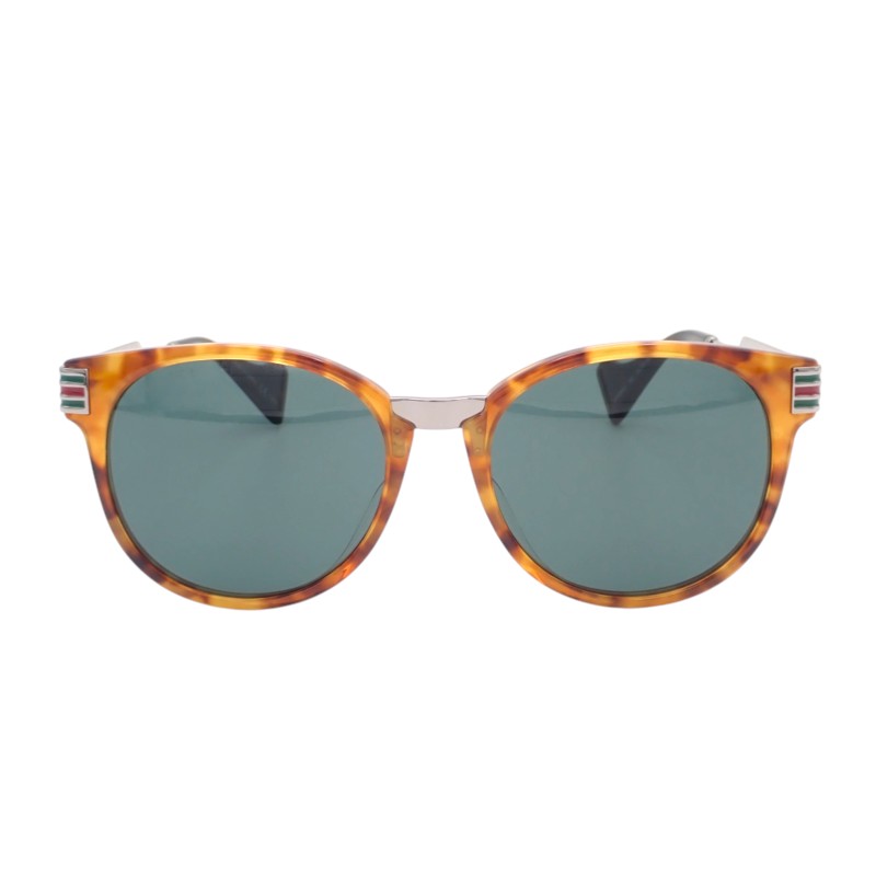 グッチ GUCCI ウェブストライプ 596068_J0770_2331 サングラス ルテニウム ブラウン メンズ【中古】【Aランク】