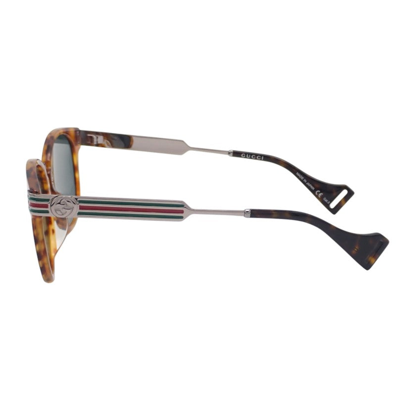 グッチ GUCCI ウェブストライプ 596068_J0770_2331 サングラス ルテニウム ブラウン メンズ【中古】【Aランク】