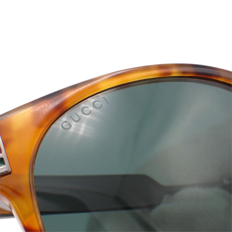 グッチ GUCCI ウェブストライプ 596068_J0770_2331 サングラス ルテニウム ブラウン メンズ【中古】【Aランク】