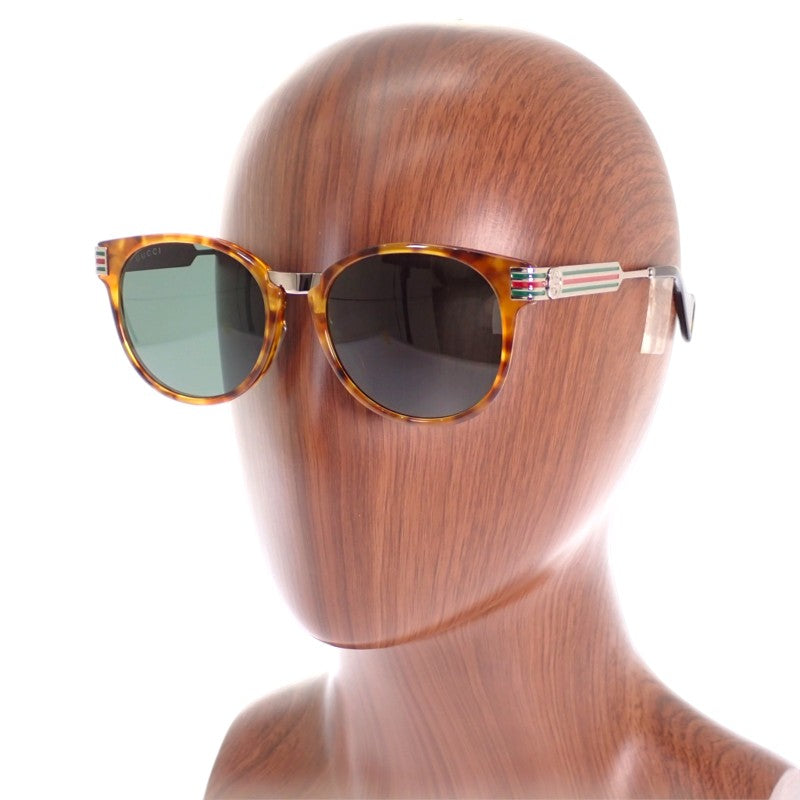 グッチ GUCCI ウェブストライプ 596068_J0770_2331 サングラス ルテニウム ブラウン メンズ【中古】【Aランク】