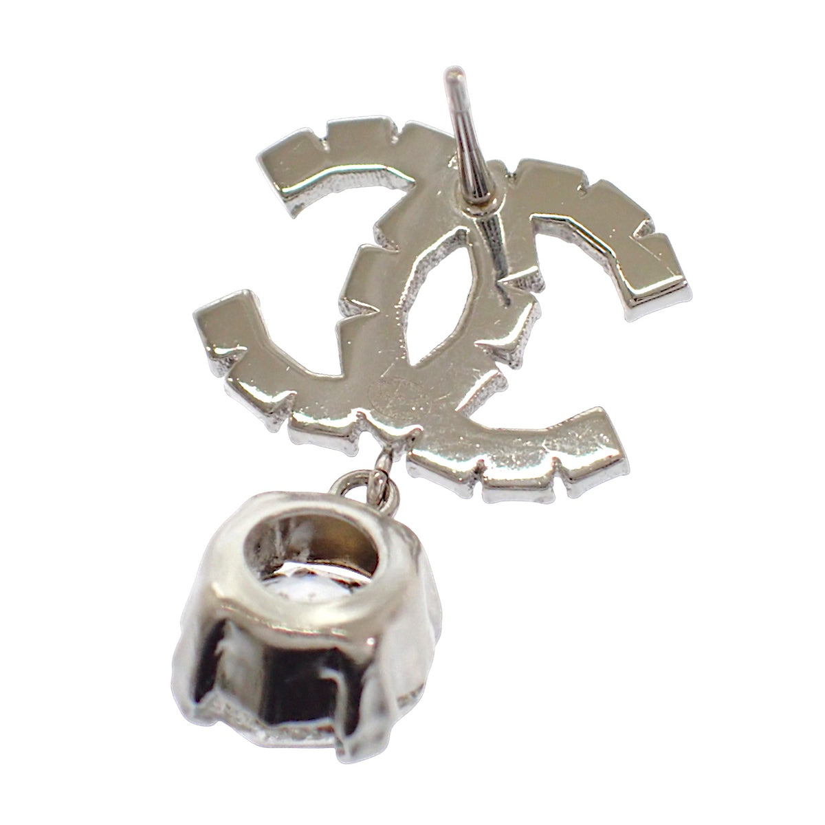 シャネル CHANEL ココマーク ピアス メタル クリスタル シルバー金具 レディース【中古】【ABランク】