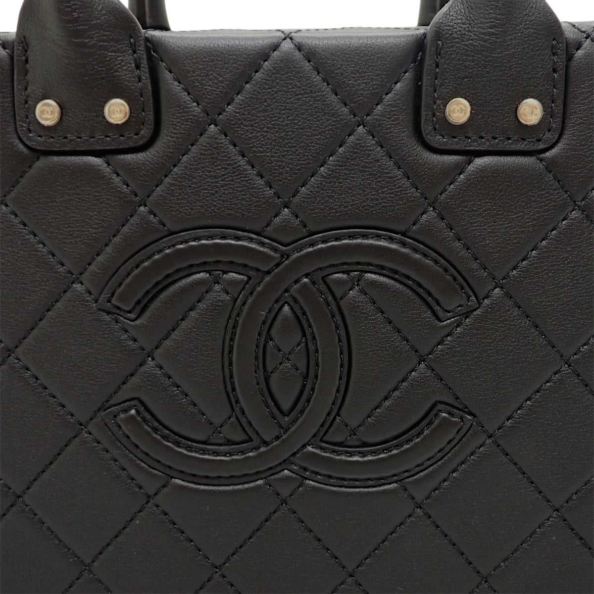 シャネル CHANEL ココマーク バニティバッグ AS3345 2WAYバッグ ハンドバッグ ショルダーバッグ カーフ ブラック 黒 ゴールド金具 レディース【中古】【Aランク】