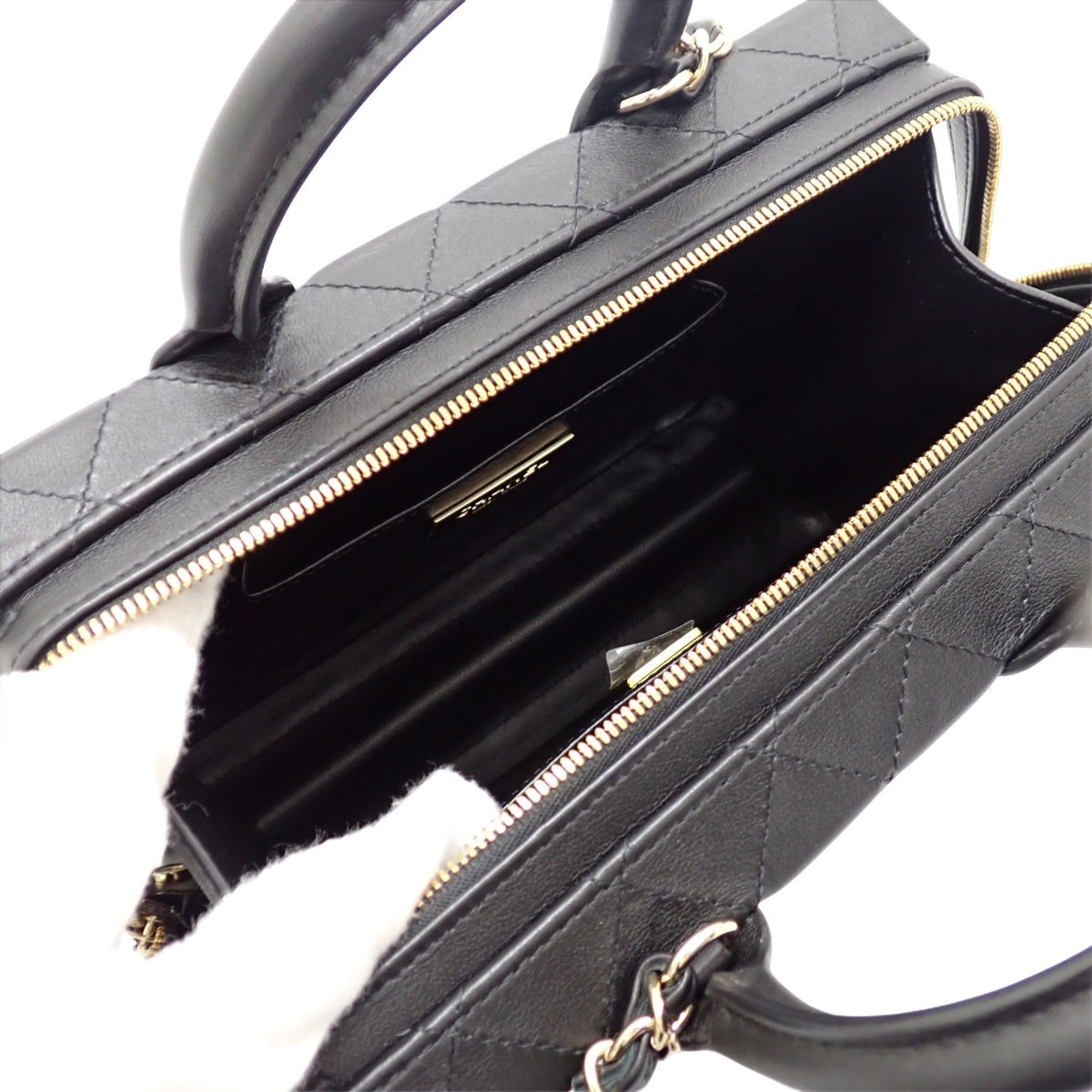 シャネル CHANEL ココマーク バニティバッグ AS3345 2WAYバッグ ハンドバッグ ショルダーバッグ カーフ ブラック 黒 ゴールド金具 レディース【中古】【Aランク】