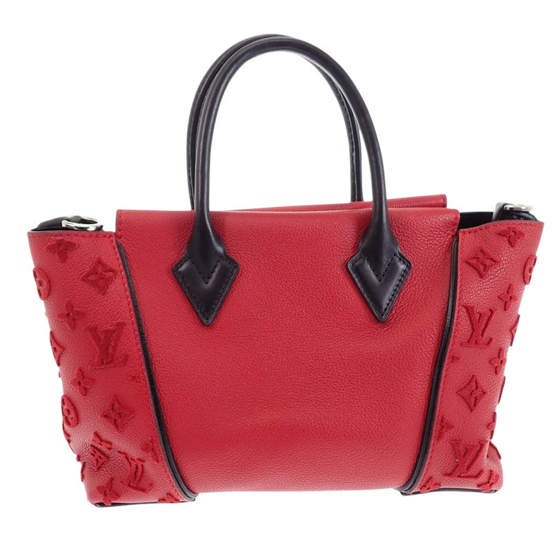 ルイヴィトン LOUIS VUITTON ヴェルール トートW BB M94629 2WAYバッグ モノグラムヴェルール スリーズ レッド ブラック シルバー金具 レディース【中古】【Bランク】