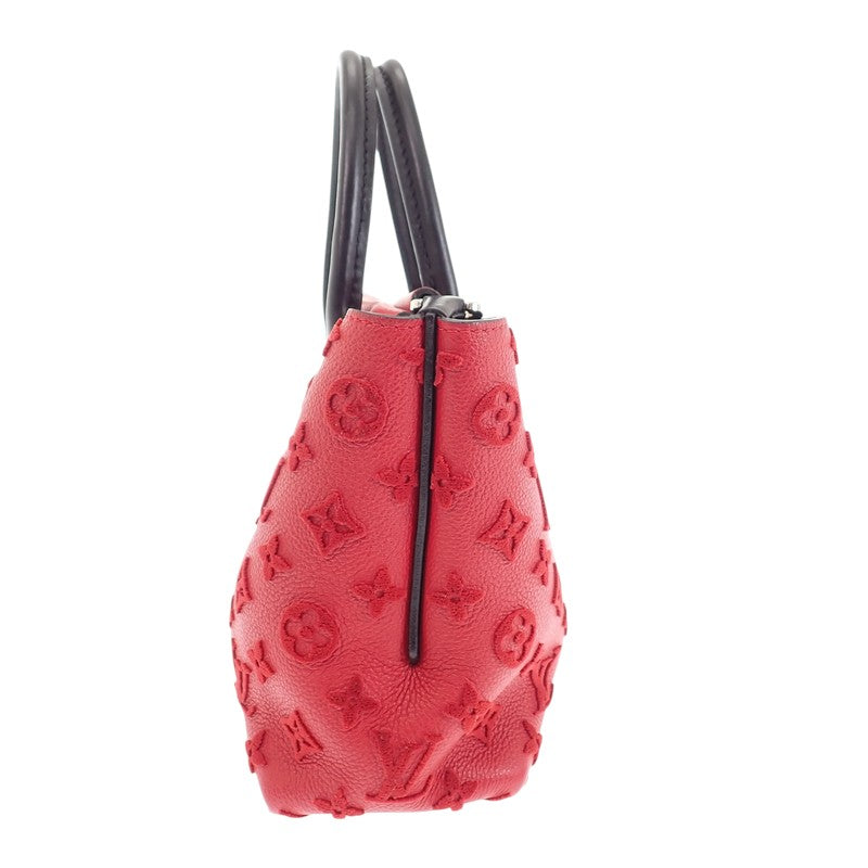 ルイヴィトン LOUIS VUITTON ヴェルール トートW BB M94629 2WAYバッグ モノグラムヴェルール スリーズ レッド ブラック シルバー金具 レディース【中古】【Bランク】