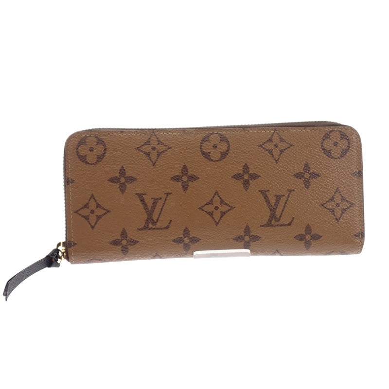ルイヴィトン LOUIS VUITTON ポルトフォイユ・クレマンス M82336 長財布 モノグラムキャンバス ブラウン ゴールド金具 メンズ レディース【中古】【ABランク】