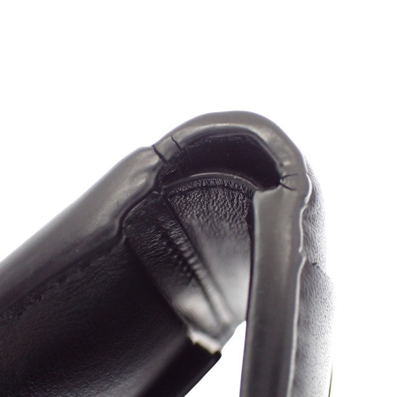 ボッテガヴェネタ BOTTEGA VENETA カセット コインパース付き二つ折りウォレット 749455VBWD23009 二つ折り財布 カーフ ブラック メンズ レディース【中古】【ABランク】