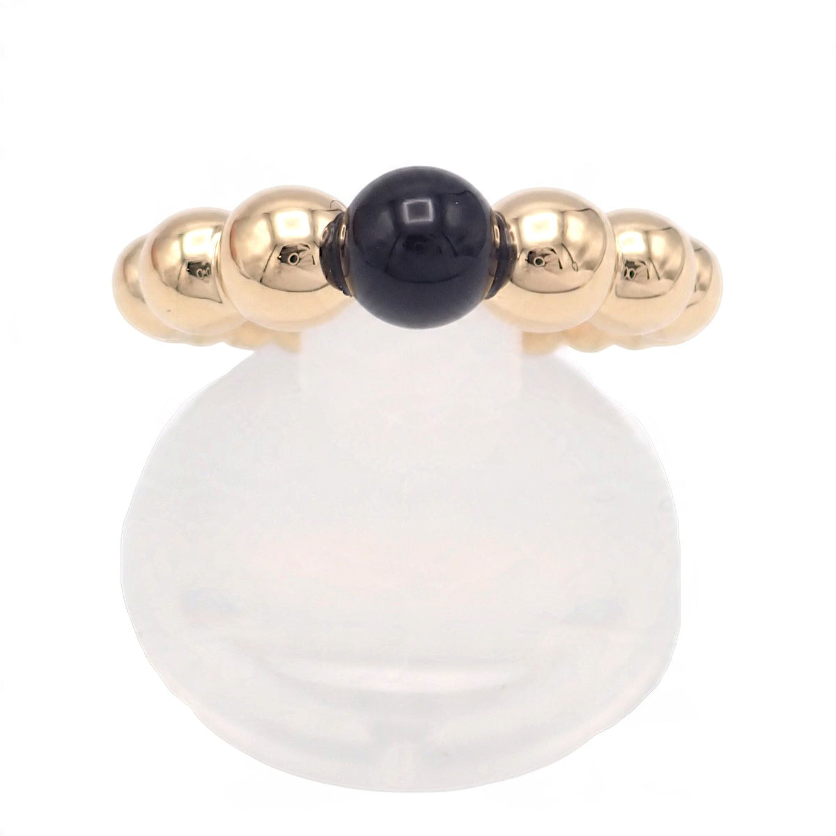 ヴァンクリーフ&アーペル Van Cleef & Arpels ペルレ クルール 10号 VCARO5M150 リング K18イエローゴールド オニキス レディース【中古】【Aランク】