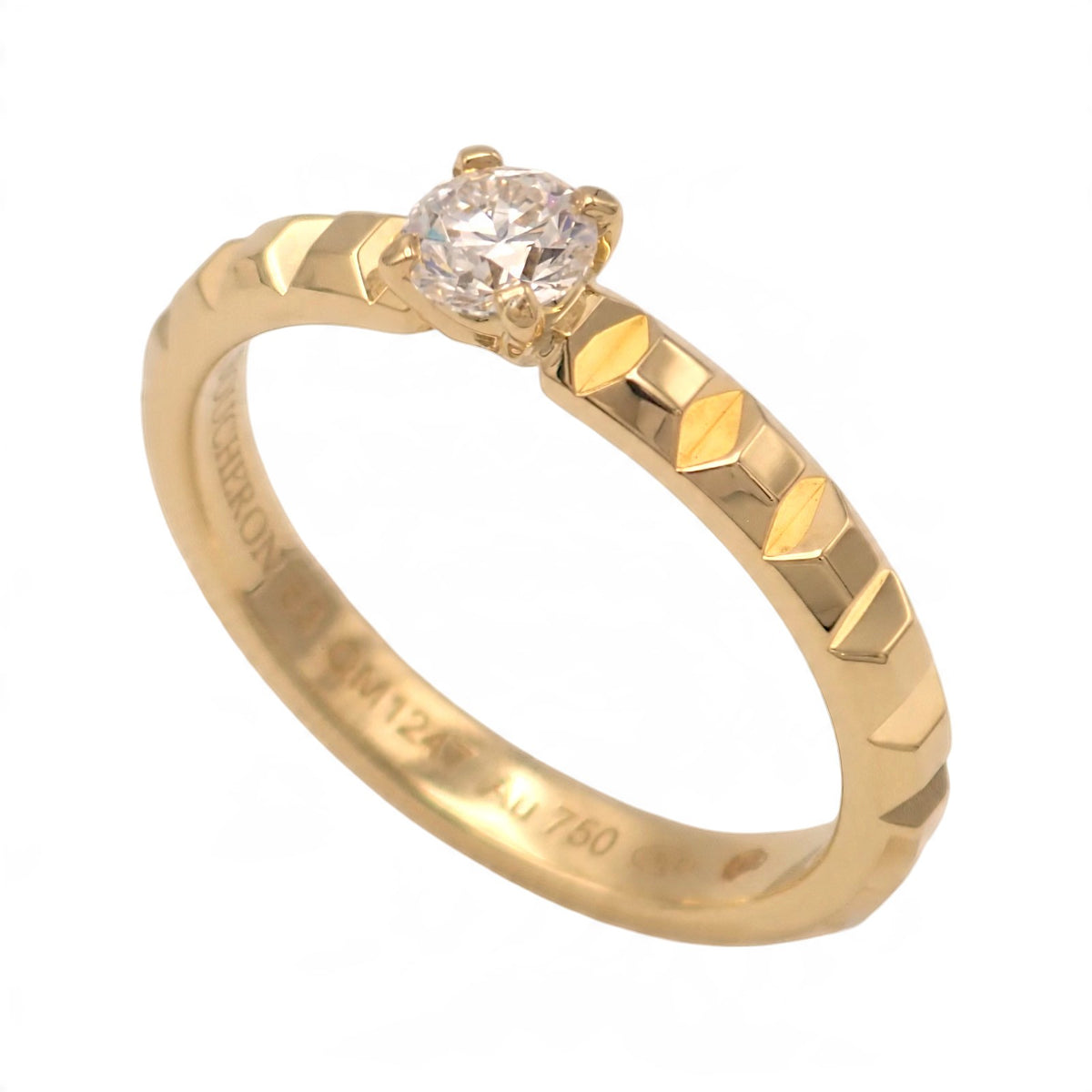 ブシュロン Boucheron キャトルクルドパリ 13号 JSL00032 リング K18イエローゴールド ゴールド ダイヤモンド #53 レディース【中古】【Aランク】