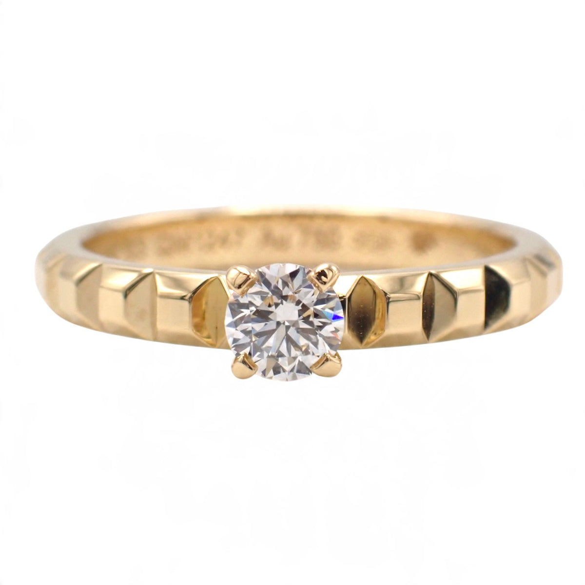 ブシュロン Boucheron キャトルクルドパリ 13号 JSL00032 リング K18イエローゴールド ゴールド ダイヤモンド #53 レディース【中古】【Aランク】