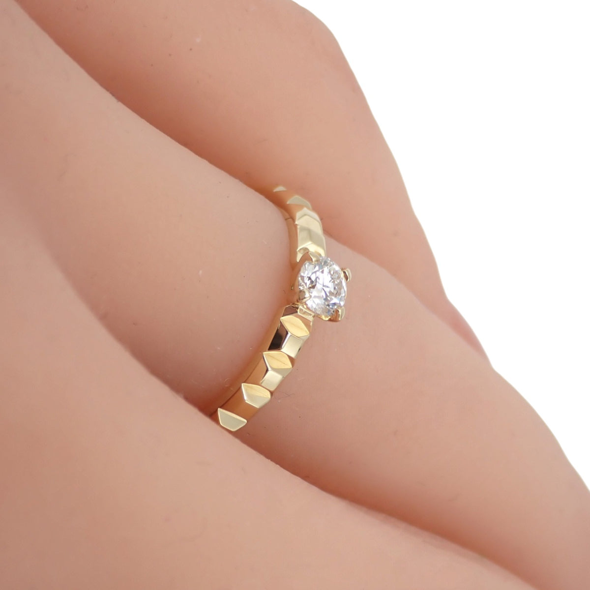 ブシュロン Boucheron キャトルクルドパリ 13号 JSL00032 リング K18イエローゴールド ゴールド ダイヤモンド #53 レディース【中古】【Aランク】