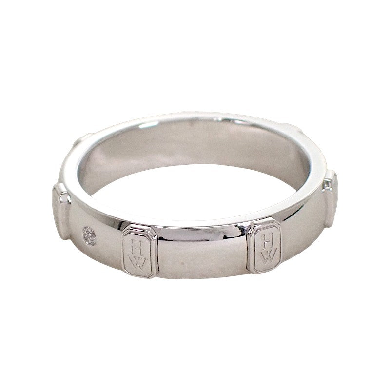 ハリーウィンストン HARRY WINSTON HWロゴ バンド 16号 WBDWRDBZHWL リング K18ホワイトゴールド ダイヤモンド #56 メンズ レディース【中古】【Aランク】