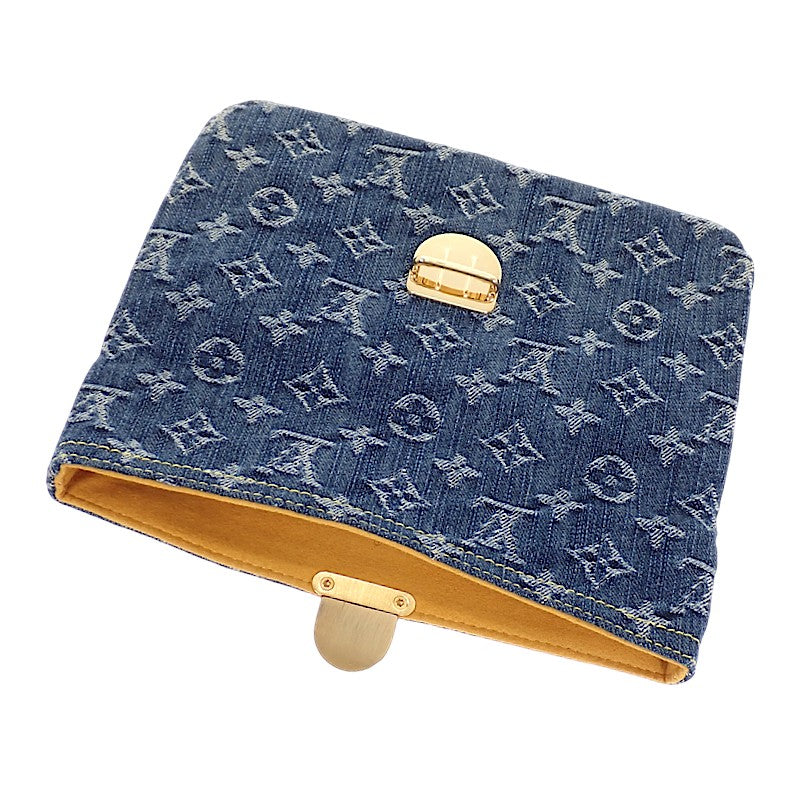ルイヴィトン LOUIS VUITTON デニム ポシェット プラット M95007 クラッチバッグ モノグラムデニム ゴールド金具 レディース メンズ【中古】【Aランク】