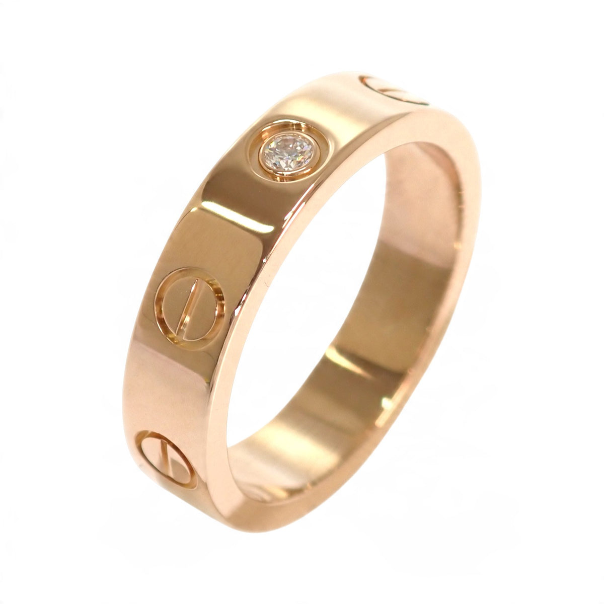 カルティエ CARTIER ミニラブリング 7号 B4050747 リング K18ピンクゴールド ダイヤモンド レディース【中古】【Aランク】