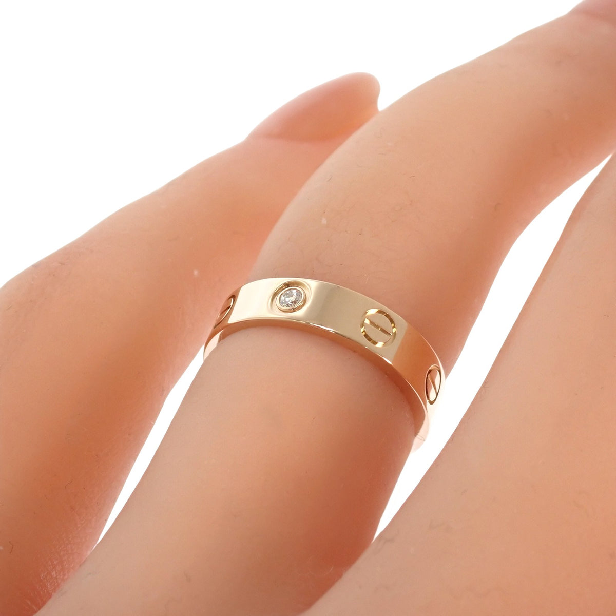 カルティエ CARTIER ミニラブリング 7号 B4050747 リング K18ピンクゴールド ダイヤモンド レディース【中古】【Aランク】